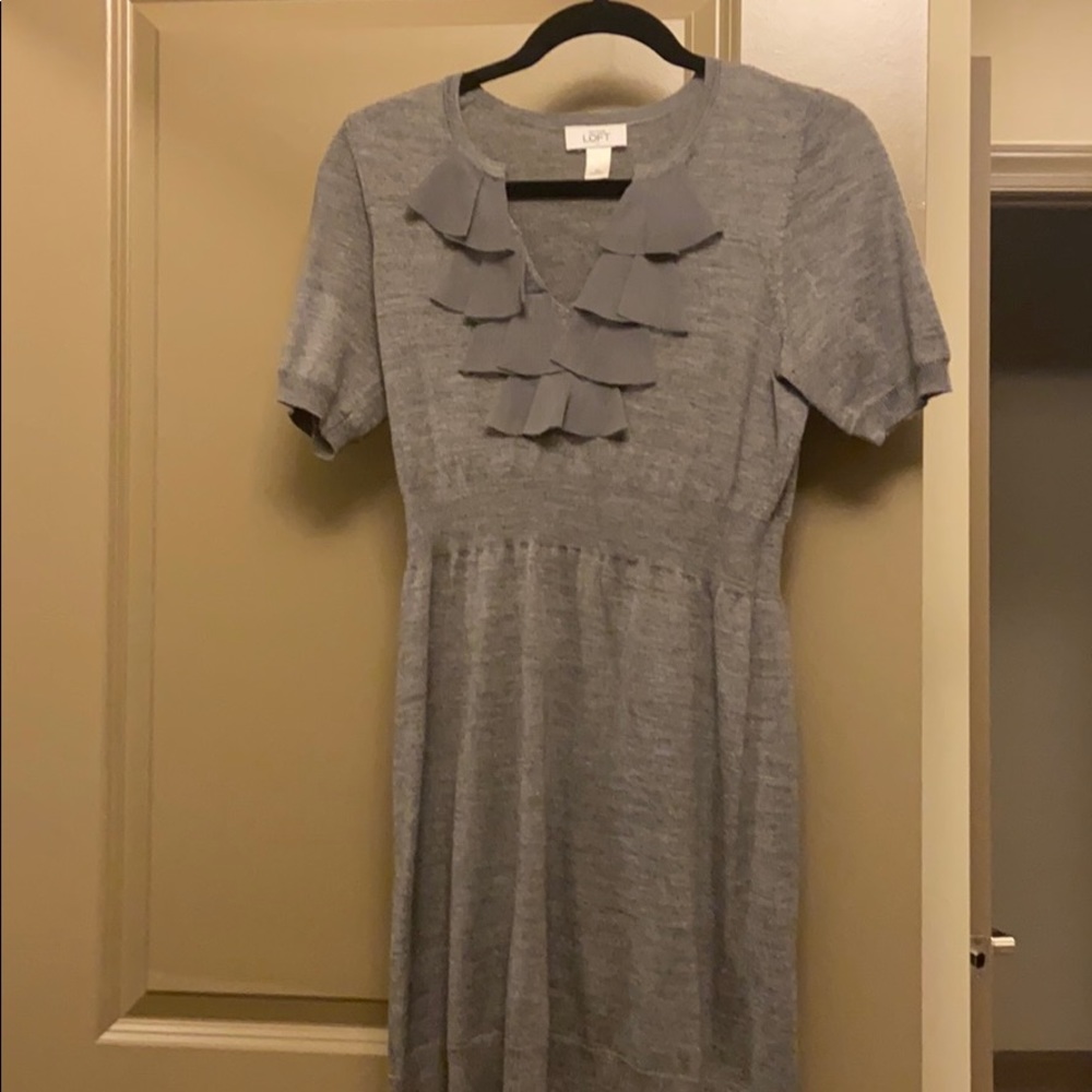 LOFT grey sweater dress